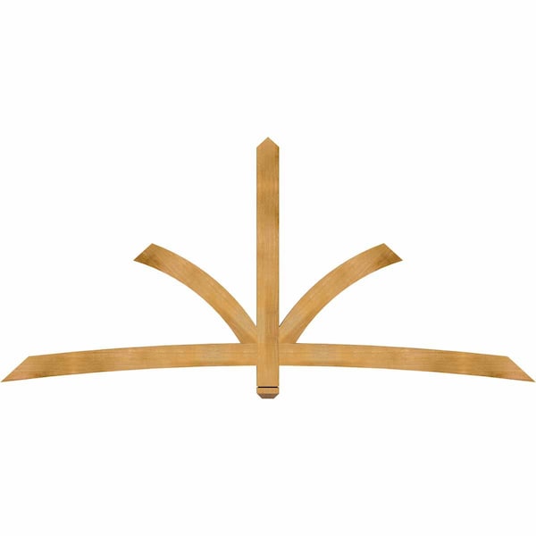 Ekena Millwork Davenport Rough Sawn Timber Gable Bracket, Western Red Cedar, 96"W x 44"H x 2"D x 4"F, 11/12 Pitch GBW096X44X0204DAV00RWR - main